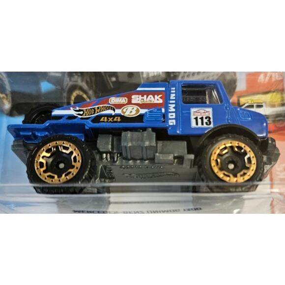 Mercedes-Benz Unimog 1300 Hot Wheels Year 2019 #7/250, HW Hot Trucks, Die Cast - Picture 6 of 6